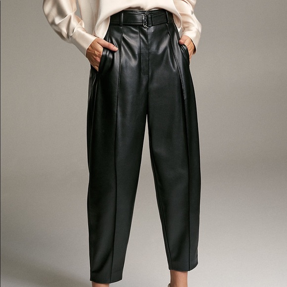 Aritzia Babaton Vegan Leather Trouser Pants - Picture 2 of 3